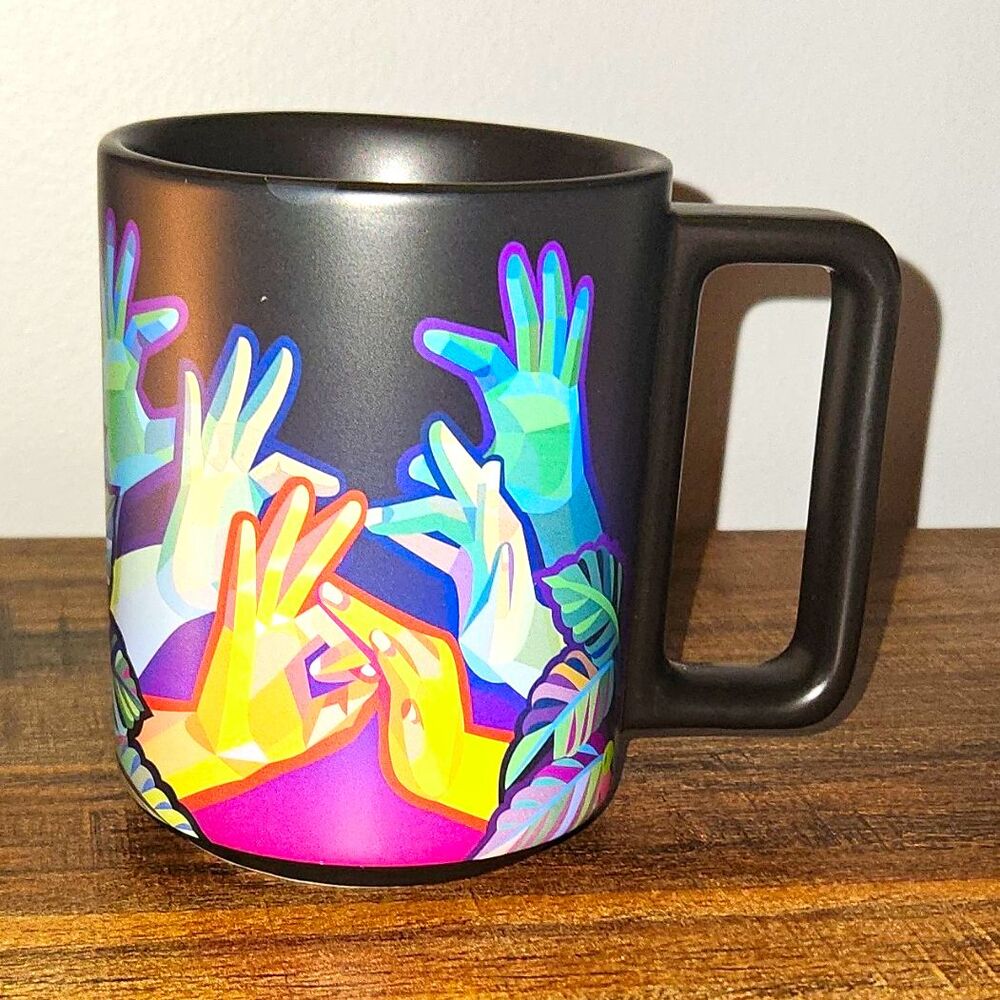 Starbucks American Sign Language ASL Series 2021 Coffee Mug Teacup Black